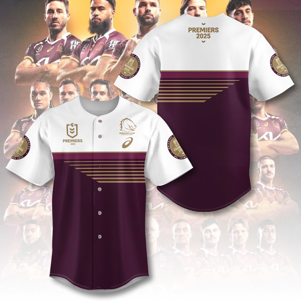 Brisbane Broncos 2025 Premiership Baseball Jersey – TANTN17441