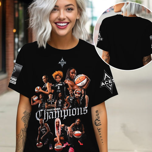 Las Vegas Aces 2025 WNBA Finals Champions 3D Apparel – TANTN17470