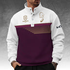 Brisbane Broncos 2025 Premiership 3D Snap Button Collar Sweatshirt – TANTN17489