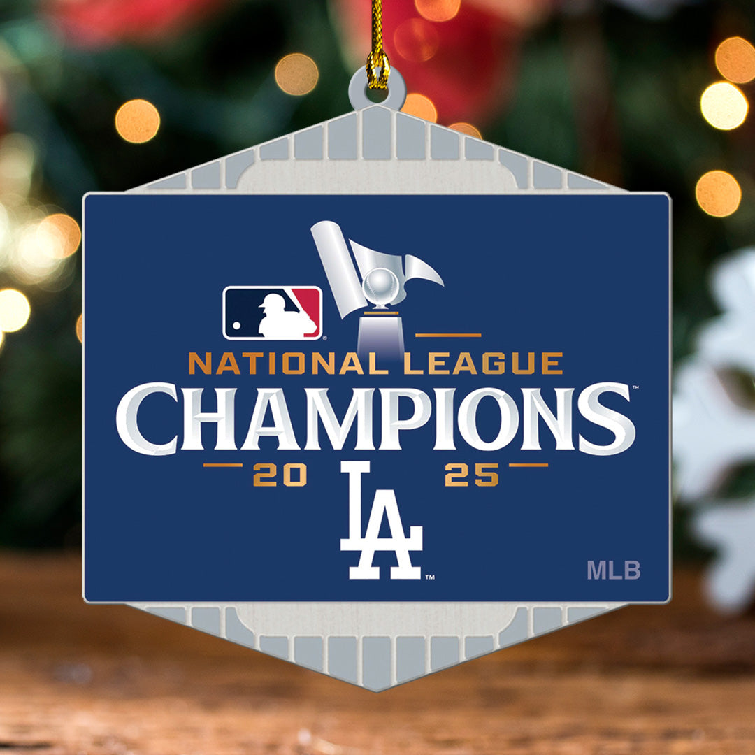 Los Angeles Dodgers 2025 National League Champions Custom Shape 2-sided Acrylic Ornament – TANTN17585