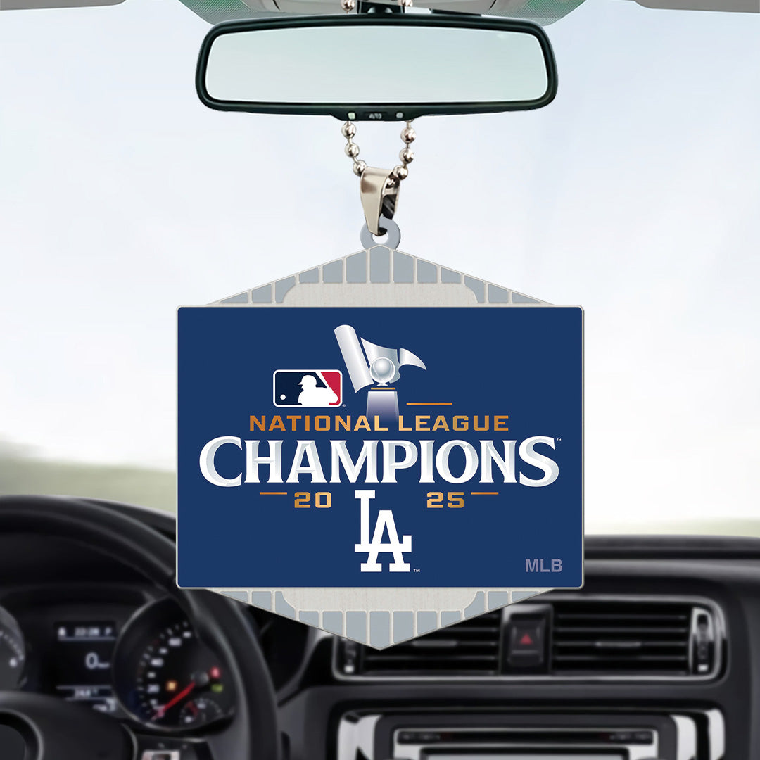 Los Angeles Dodgers 2025 National League Champions Custom shape 2-sided Acrylic Car Ornament – TANTN17586