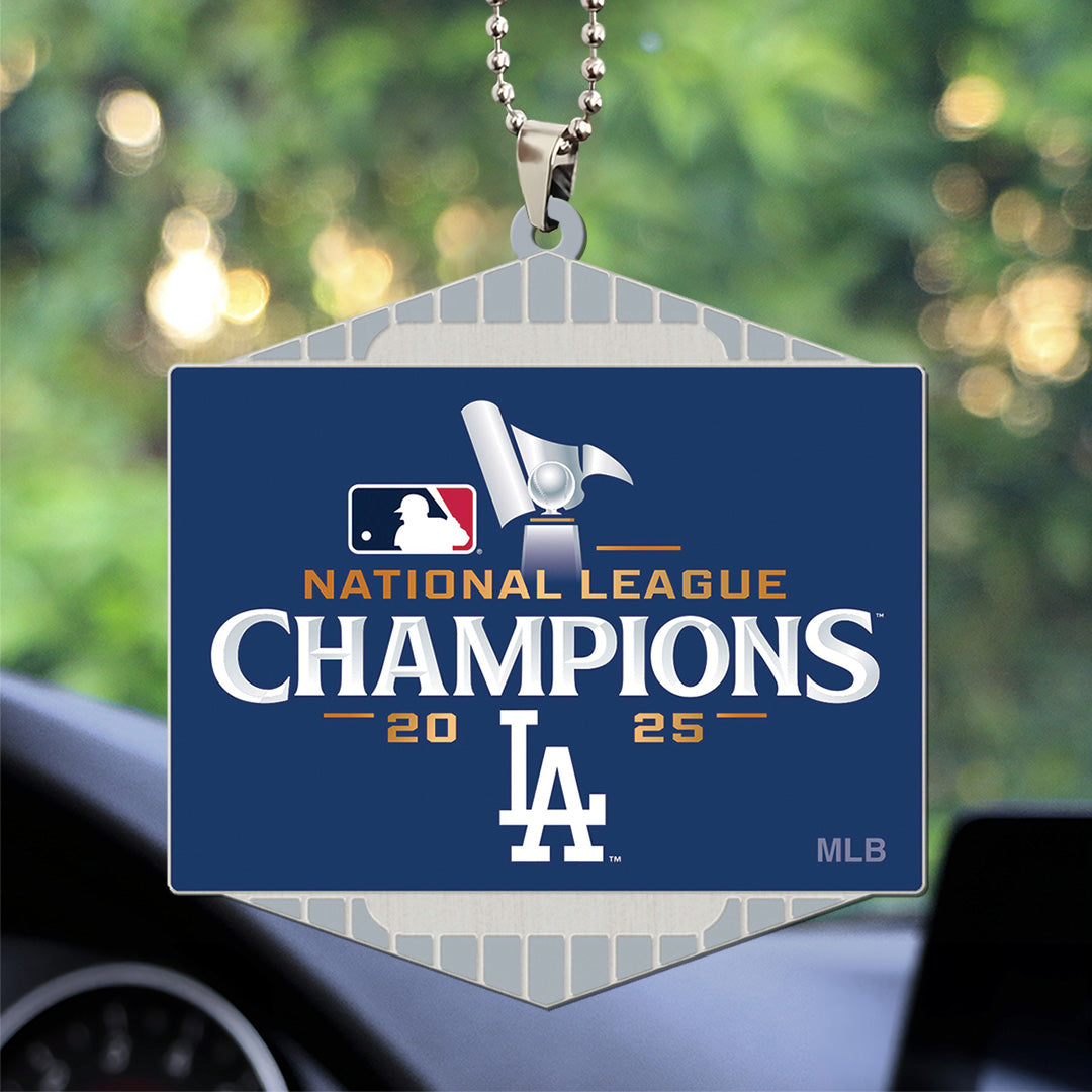 Los Angeles Dodgers 2025 National League Champions Custom shape 2-sided Acrylic Car Ornament – TANTN17586
