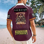 Brisbane Broncos Short Sleeve Button-Down Shirt – TANTN17645
