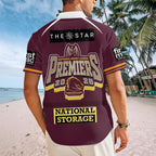 Brisbane Broncos 2025 Premiership Short Sleeve Button-Down Shirt – TANTN17697