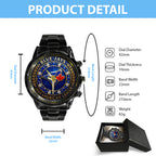 Toronto Blue Jays 2025 American League Champions Black Stainless Steel Watch – TANTN17723