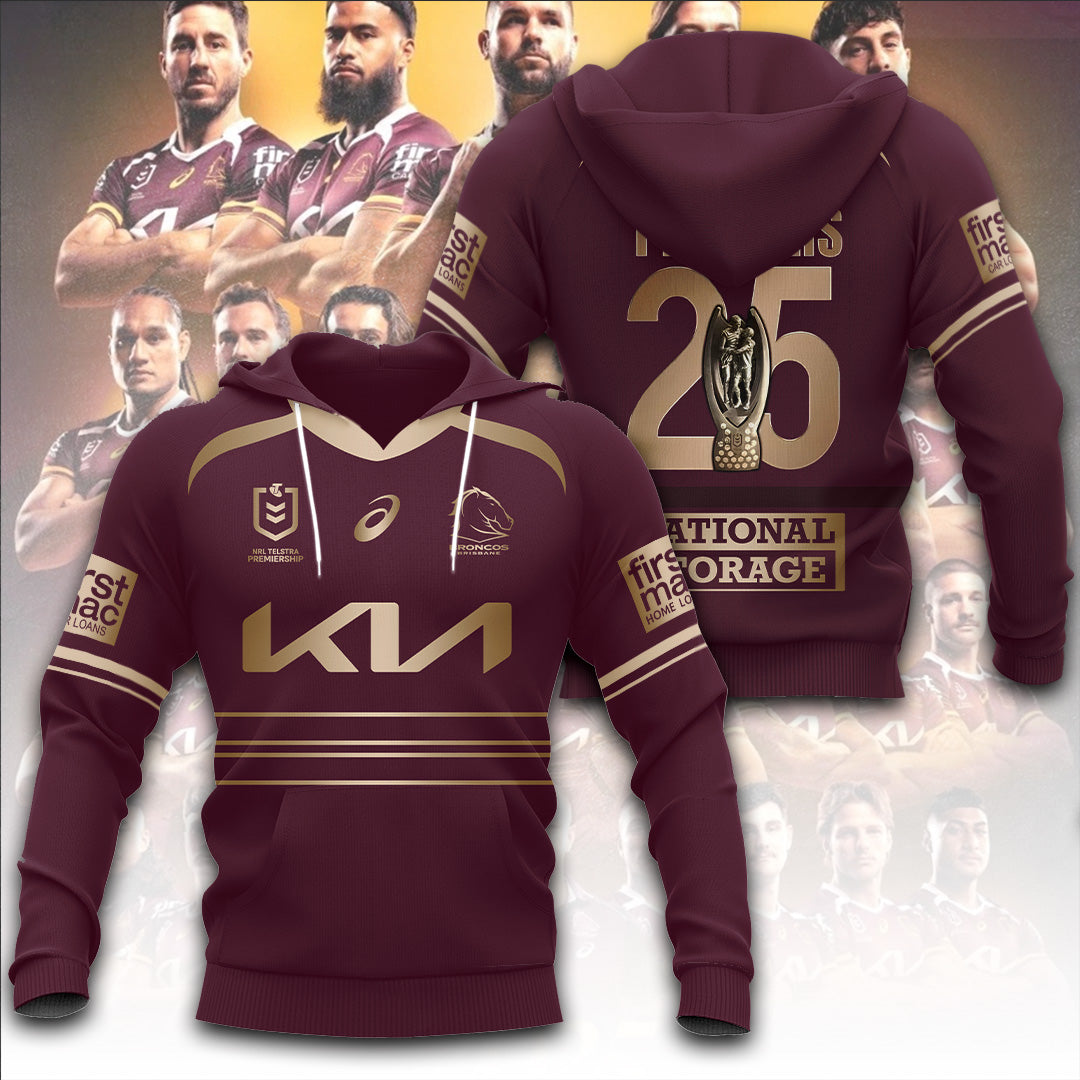 Brisbane Broncos 2025 Premiership 3D Apparel – TANTN17896
