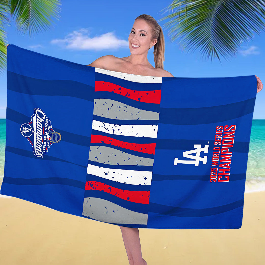 Los Angeles Dodgers World Series 2025 Rectangle Beach Towel – TANTN18060
