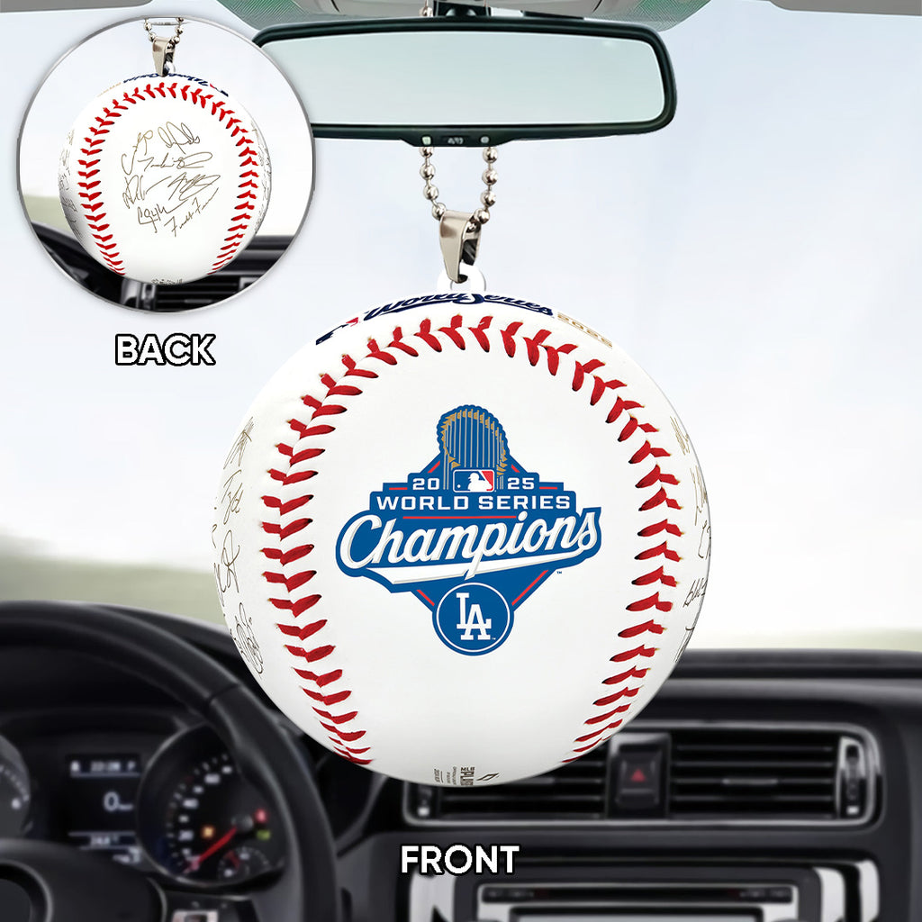 Los Angeles Dodgers World Series 2025 Custom shape 2-sided Acrylic Car Ornament – TANTN18126