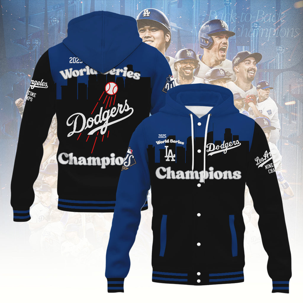 Los Angeles Dodgers World Series 2025 Hooded Baseball Jacket – TANTN18221