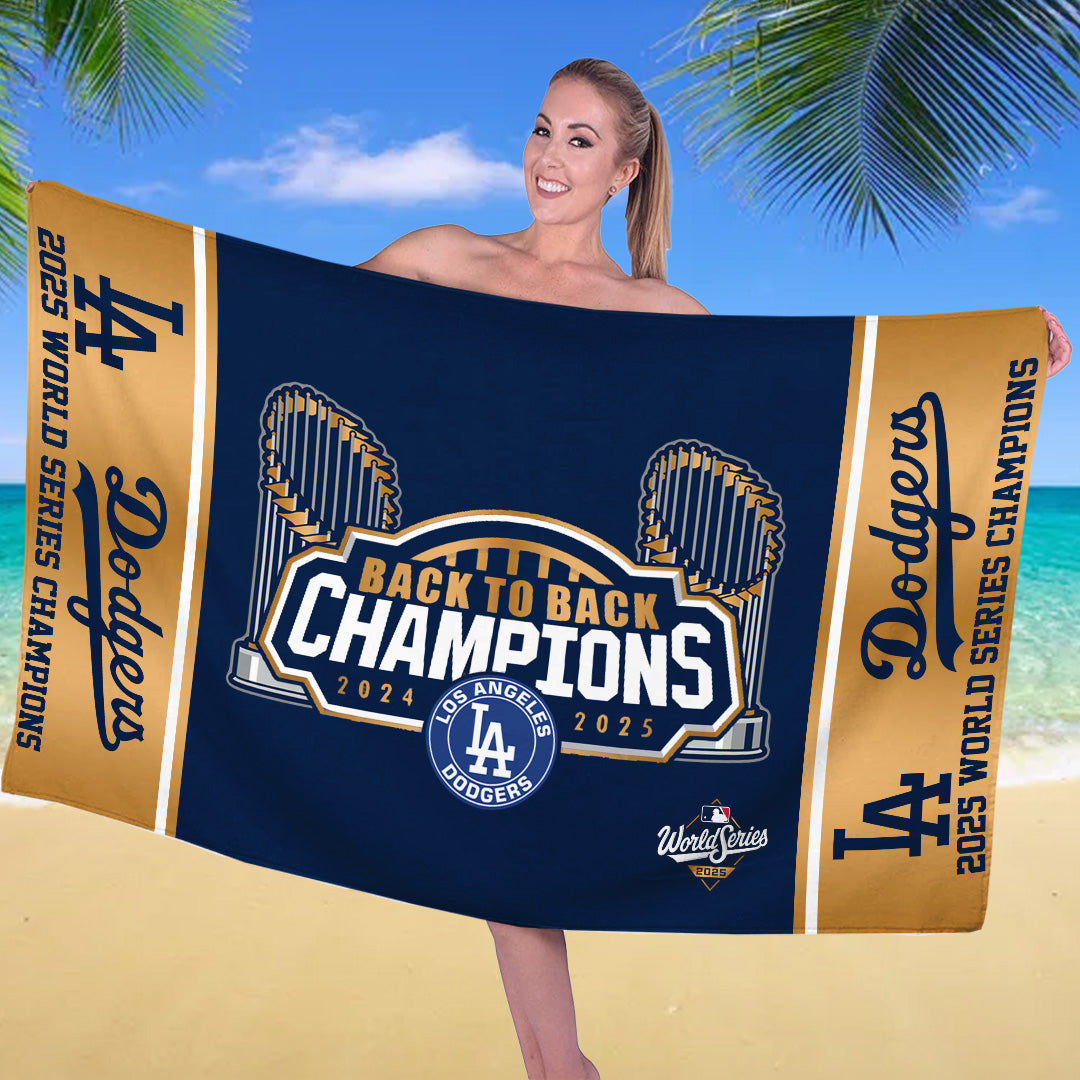 Los Angeles Dodgers World Series 2025 Rectangle Beach Towel – TANTN18293