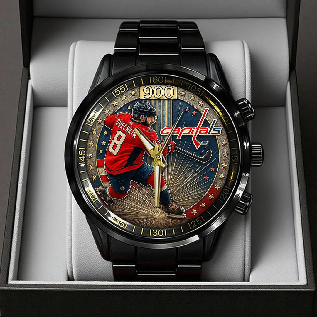 Alex Ovechkin x Washington Capitals Black Stainless Steel Watch – TANTN18401