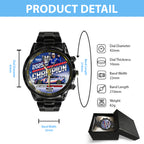 Kyle Larson 2025 NASCAR Cup Series Champion Black Stainless Steel Watch – TANTN18545