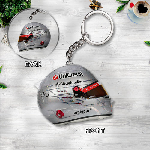Scuderia Ferrari Las Vegas x Lewis Hamilton Custom Shape 2-sided Keychain – TANTN18805