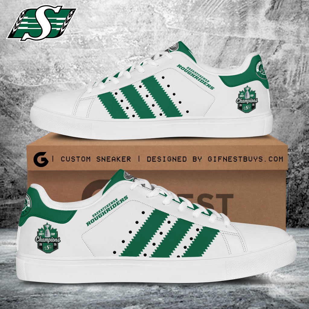 Saskatchewan Roughriders 2025 Grey Cup Champions Custom SS Shoes – TANTN18896