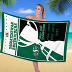 Saskatchewan Roughriders 2025 Grey Cup Champions Rectangle Beach Towel – TANTN18902