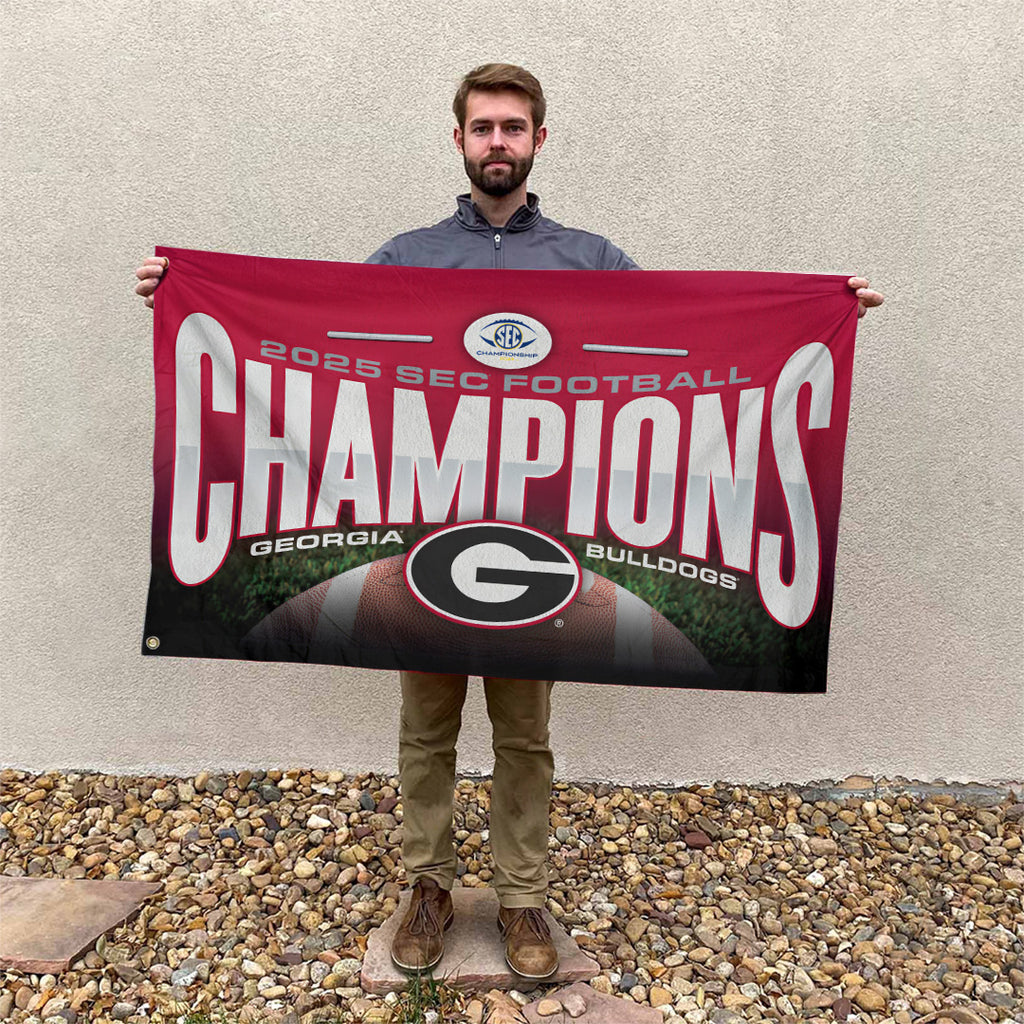 Georgia Bulldogs Football 2025 SEC Football Champions 3D Double-side House Flag – TANTN19242