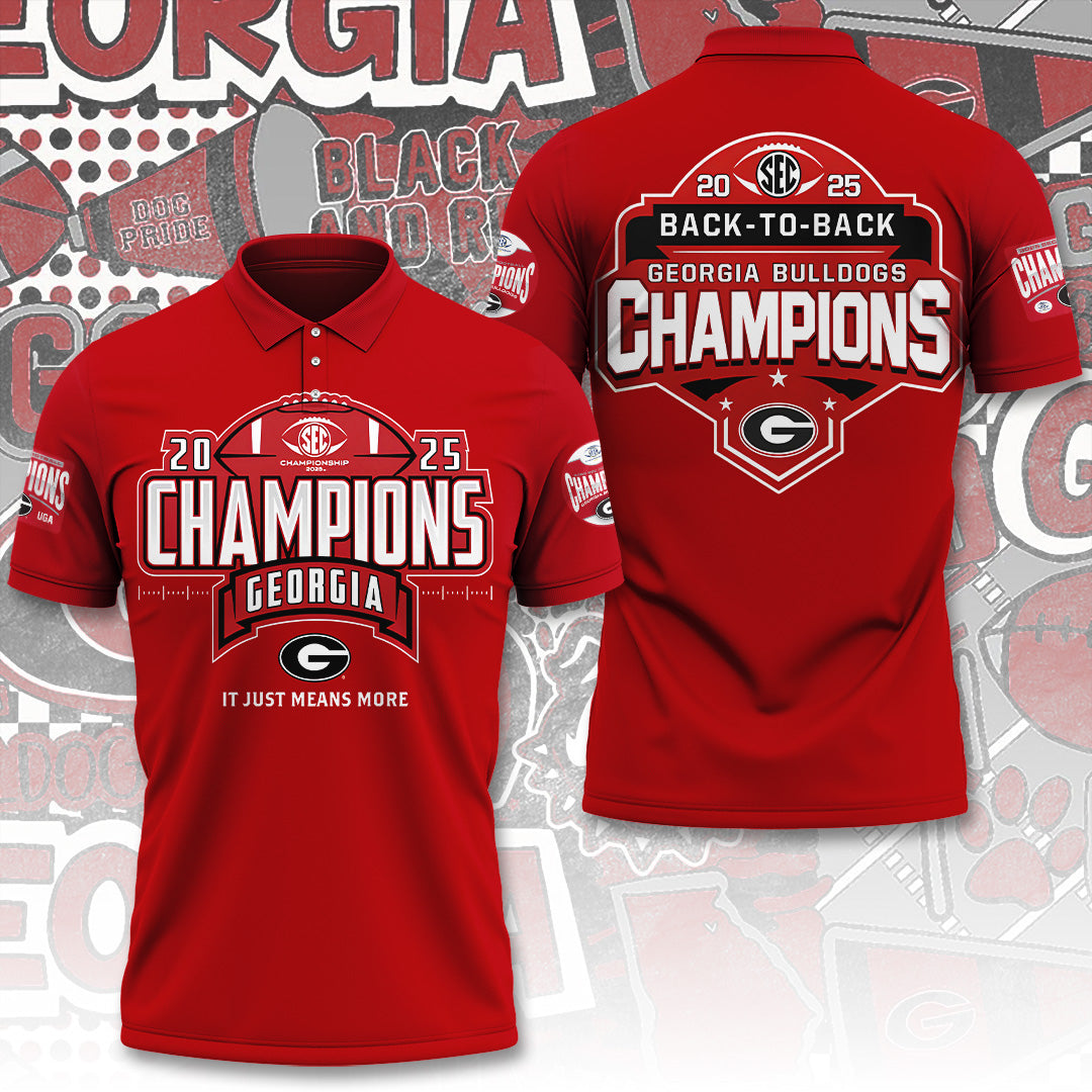 Georgia Bulldogs Football 2025 SEC Football Champions 3D Apparel – TANTN19250