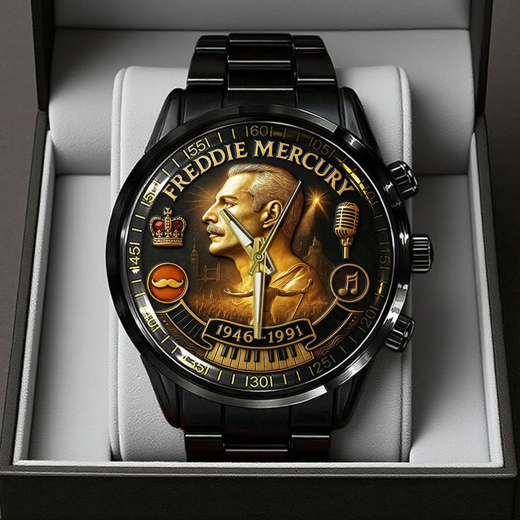 Freddie Mercury Black Stainless Steel Watch – TANTN19410