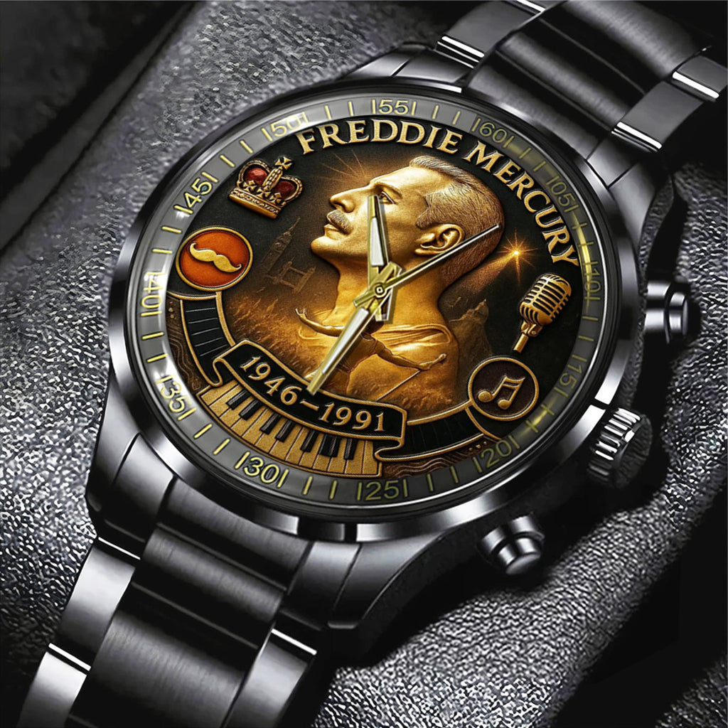 Freddie Mercury Black Stainless Steel Watch – TANTN19410