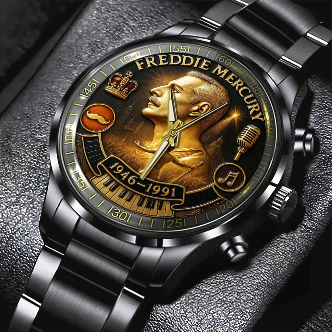 Freddie Mercury Black Stainless Steel Watch – TANTN19410