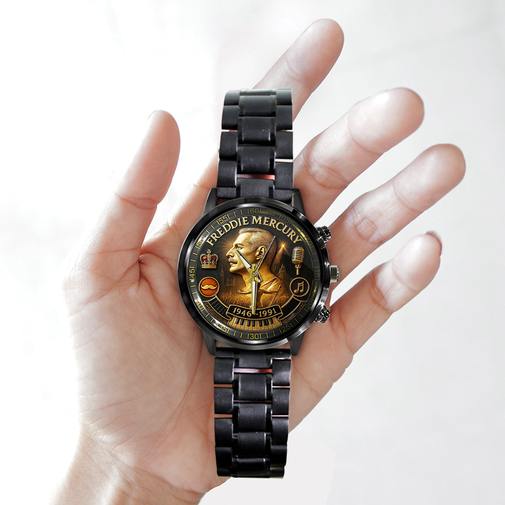Freddie Mercury Black Stainless Steel Watch – TANTN19410