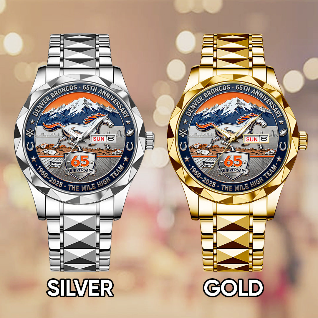 Denver Broncos 65th Anniversary Alloy Luxury Quartz Watch – TANTN19414