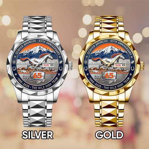 Denver Broncos 65th Anniversary Alloy Luxury Quartz Watch – TANTN19414