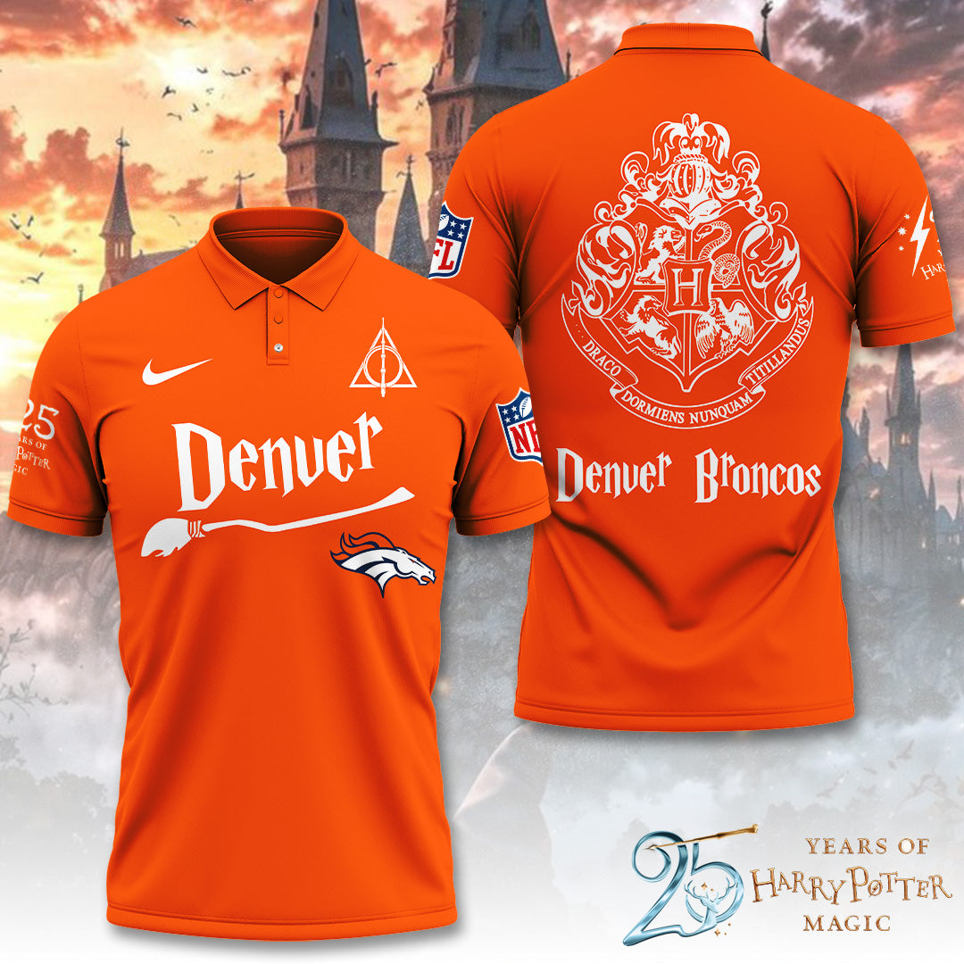 Denver Broncos x Harry Potter 25 Years of Magic 3D Apparel – TANTN19526