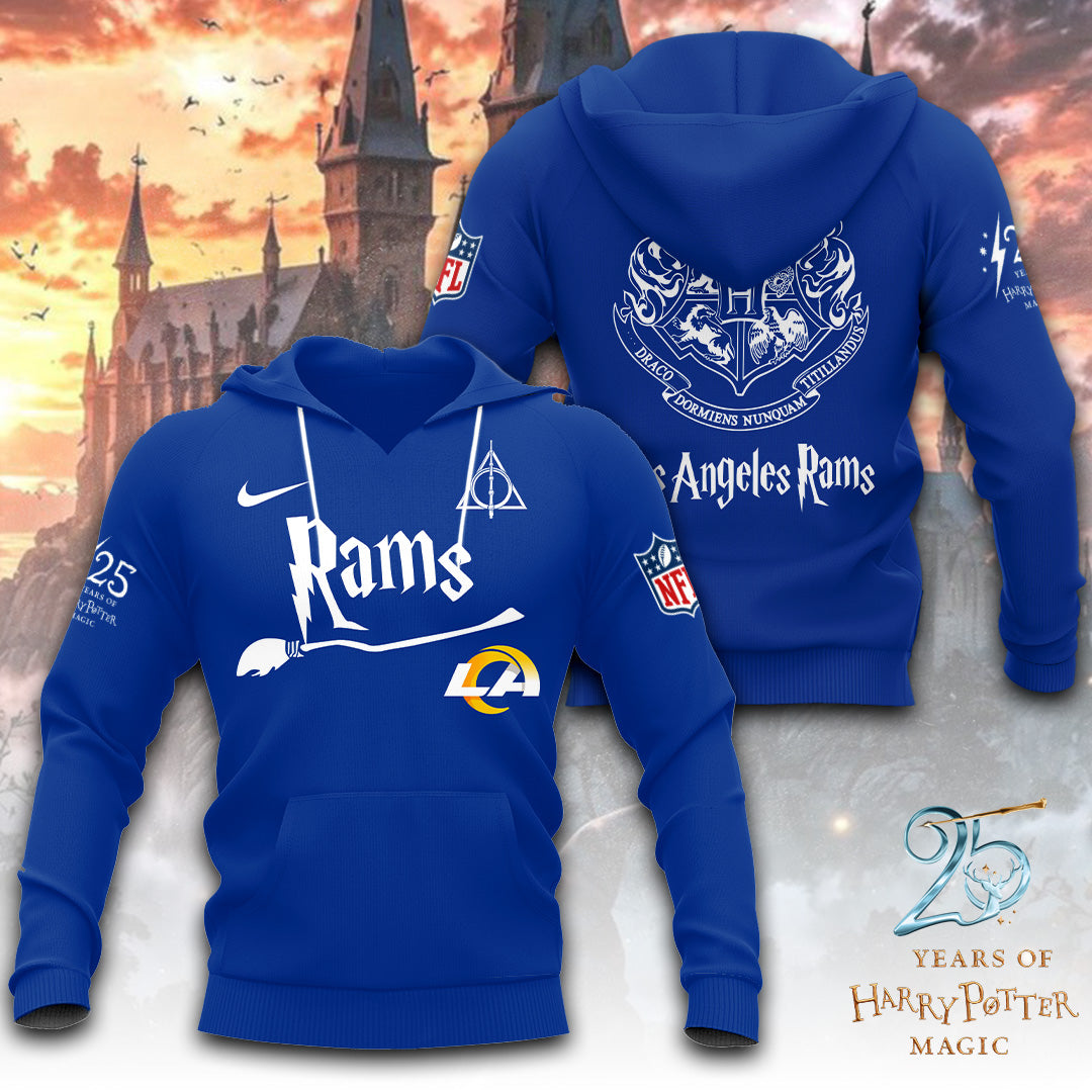Los Angeles Rams x Harry Potter 25 Years of Magic 3D Apparel – TANTN19535