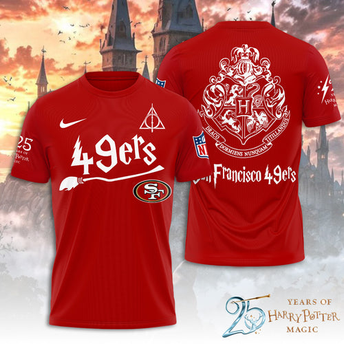 San Francisco 49ers x Harry Potter 25 Years of Magic 3D Apparel – TANTN19544