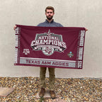Texas A&M Aggies Women's 2025 Volleyball National Champions 3D Double-side House Flag – TANTN19618