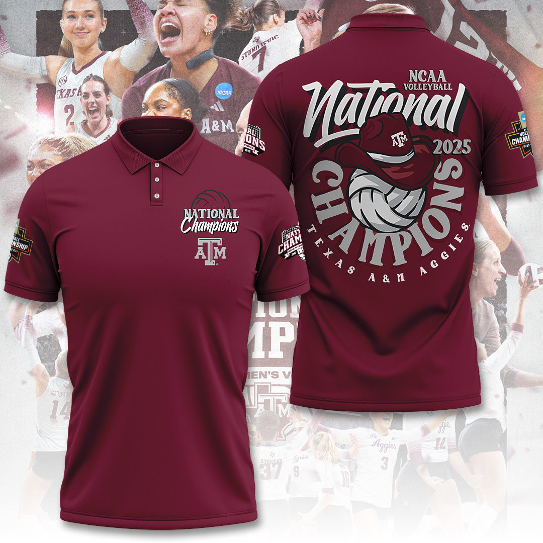 Texas A&M Aggies Women's 2025 Volleyball National Champions 3D Apparel – TANTN19621