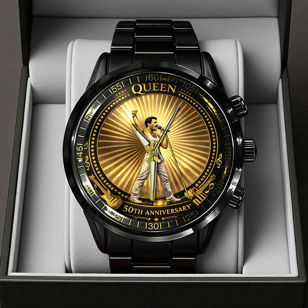 Freddie Mercury 50th Anniversary Black Stainless Steel Watch – TANTN19769