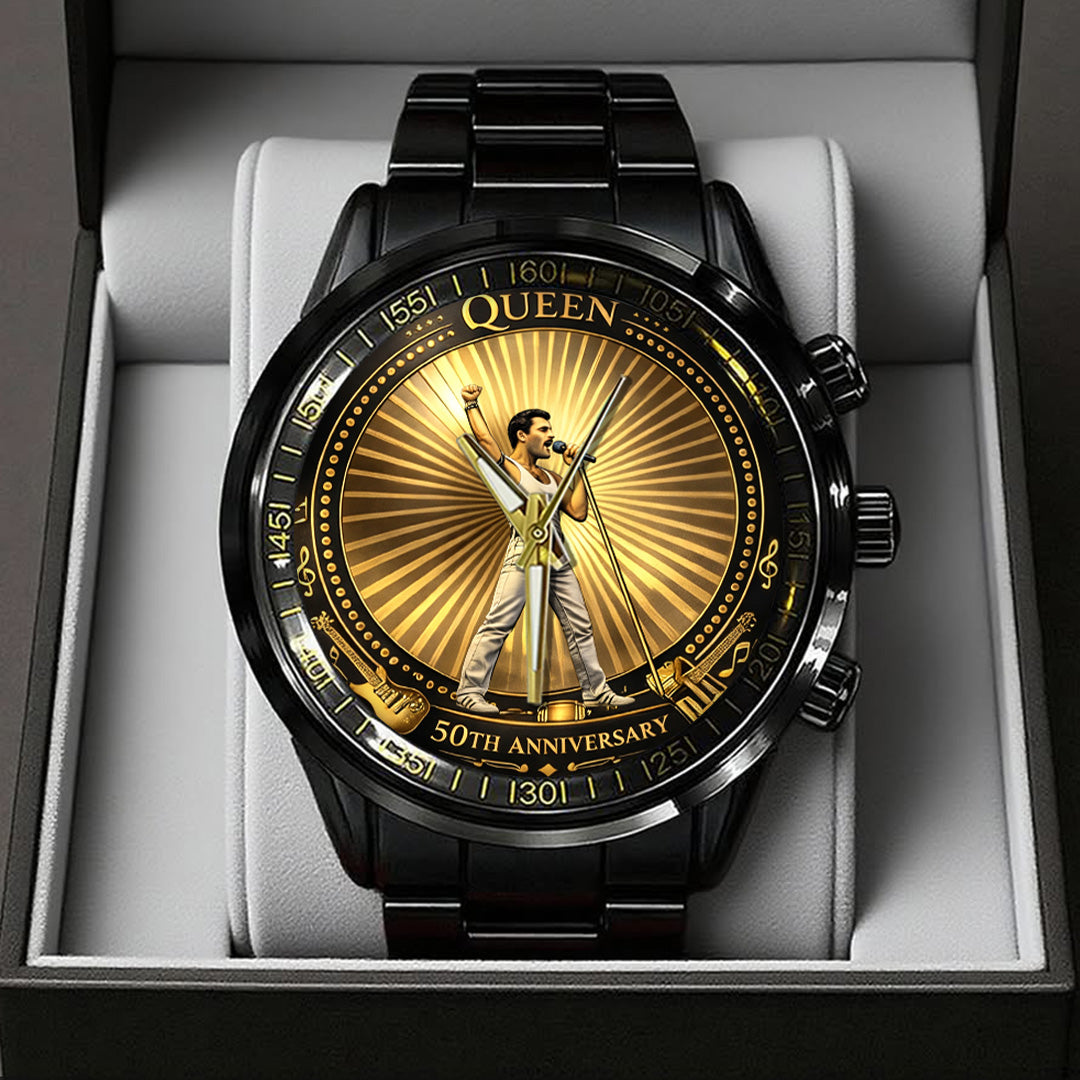 Freddie Mercury 50th Anniversary Black Stainless Steel Watch – TANTN19769