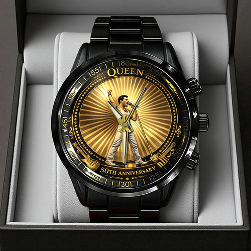 Freddie Mercury 50th Anniversary Black Stainless Steel Watch – TANTN19769