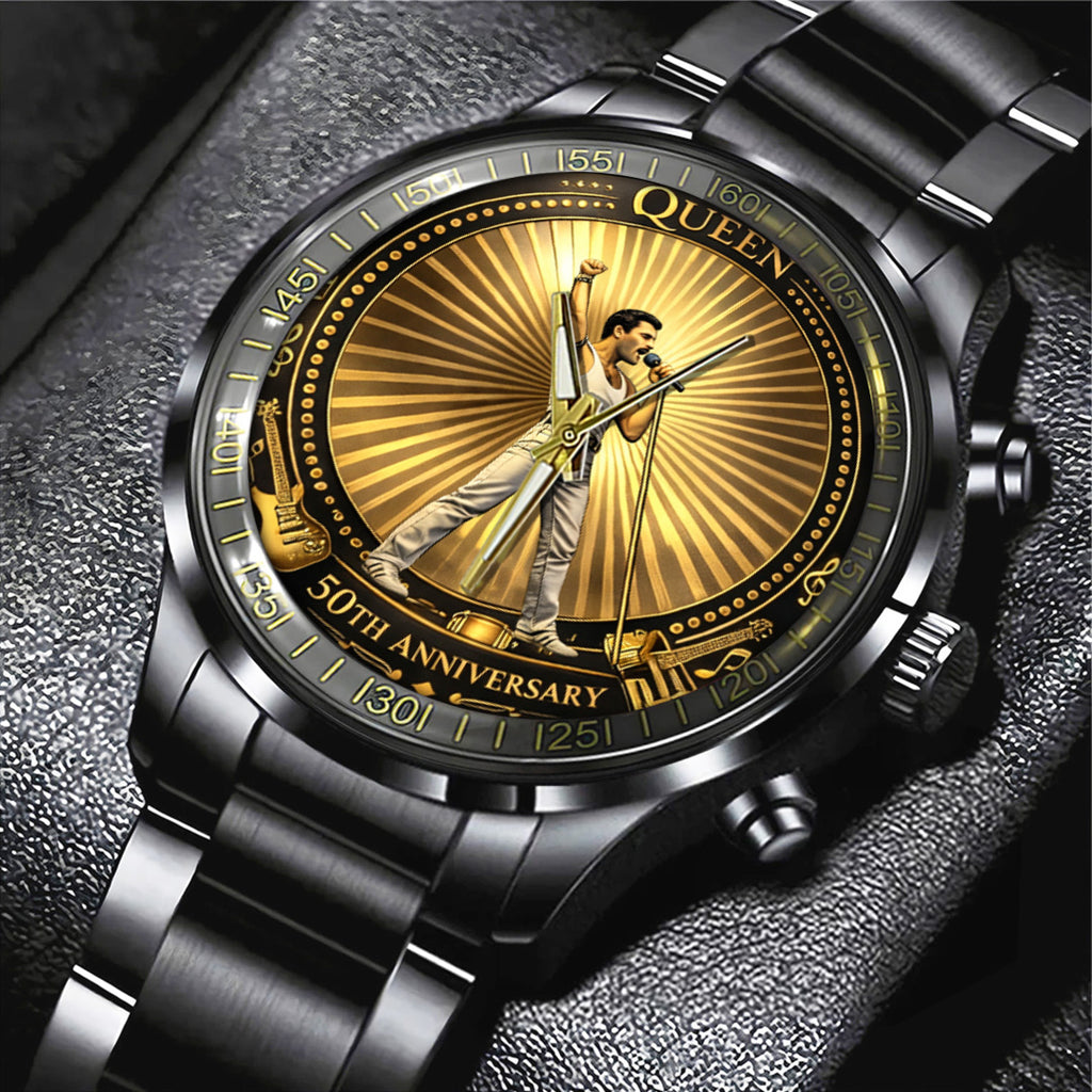 Freddie Mercury 50th Anniversary Black Stainless Steel Watch – TANTN19769