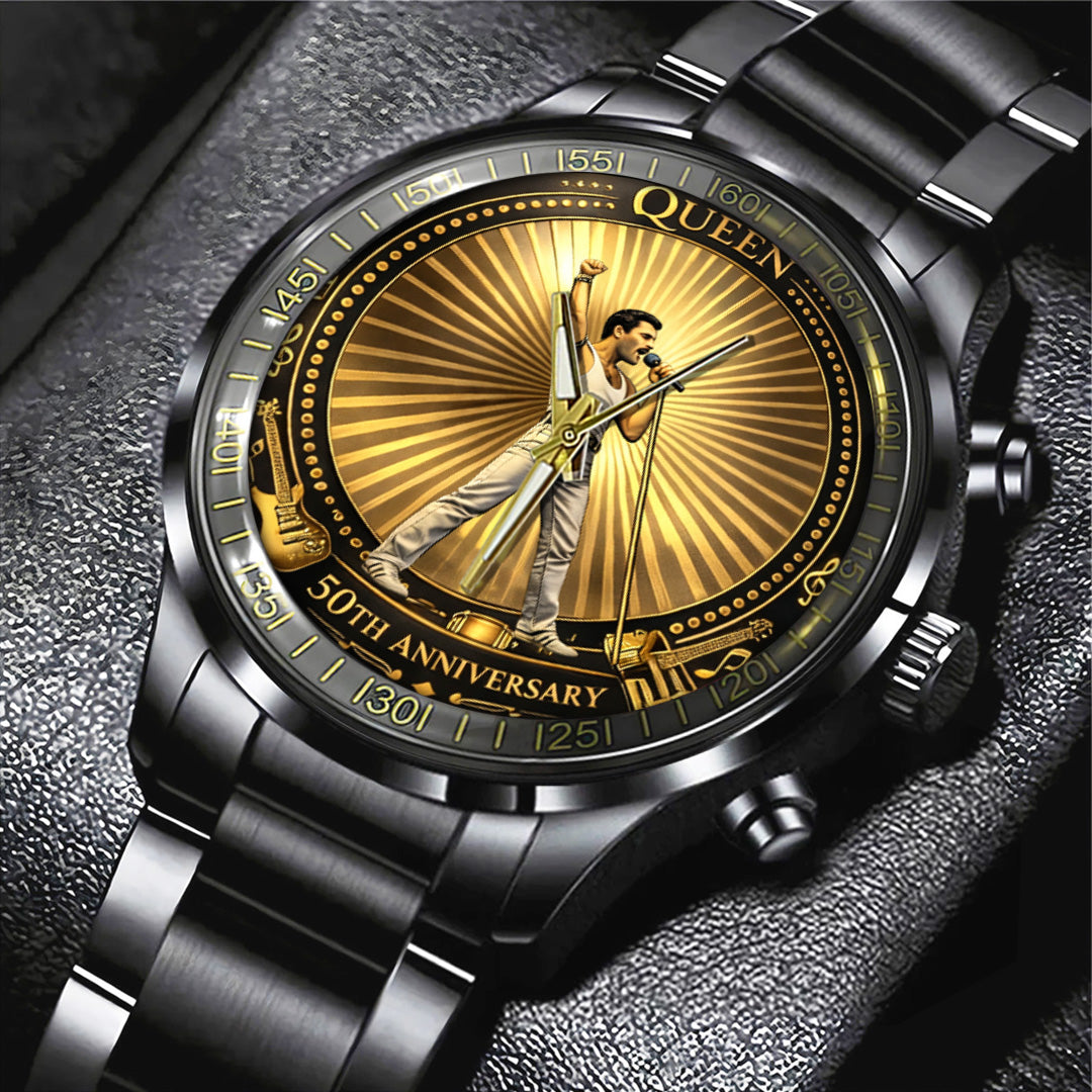 Freddie Mercury 50th Anniversary Black Stainless Steel Watch – TANTN19769