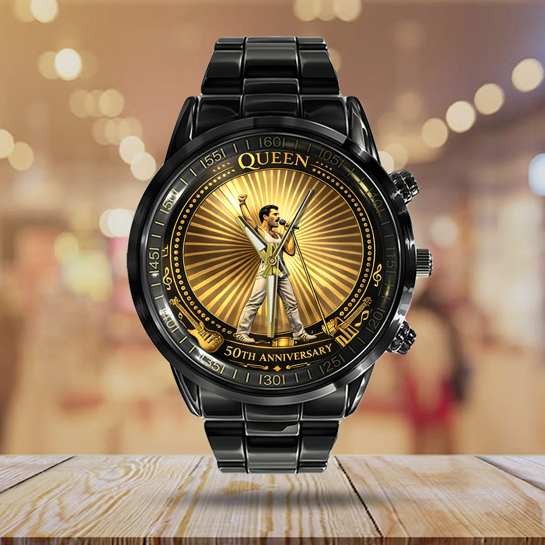 Freddie Mercury 50th Anniversary Black Stainless Steel Watch – TANTN19769