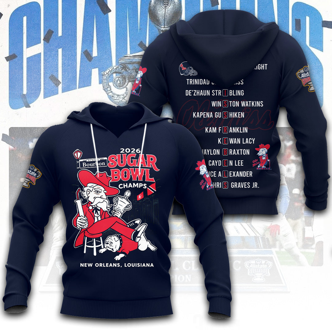 Ole Miss Rebels Football 3D Apparel – TANTN19928