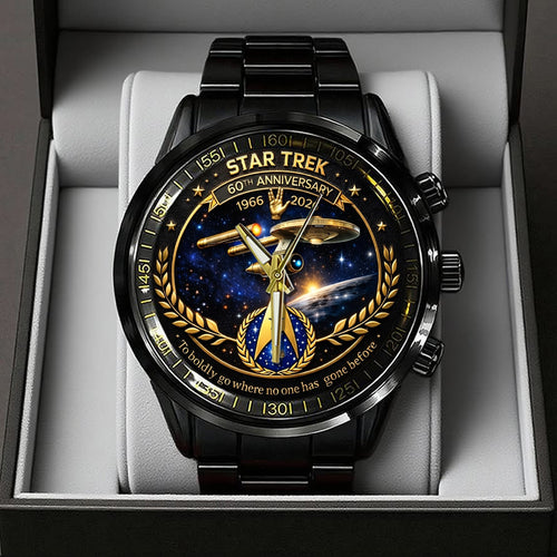 Star Trek 60th Anniversary Black Stainless Steel Watch – TANTN19989