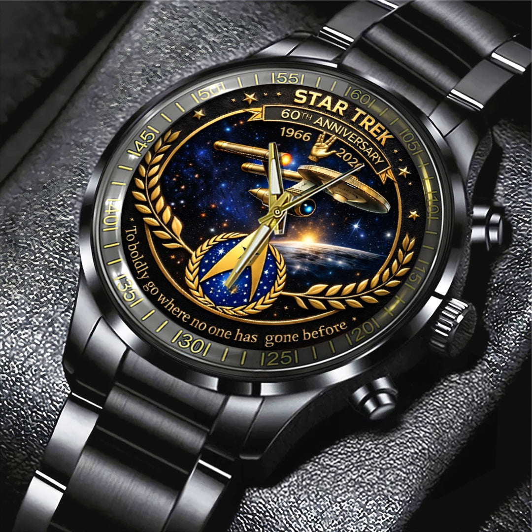 Star Trek 60th Anniversary Black Stainless Steel Watch – TANTN19989