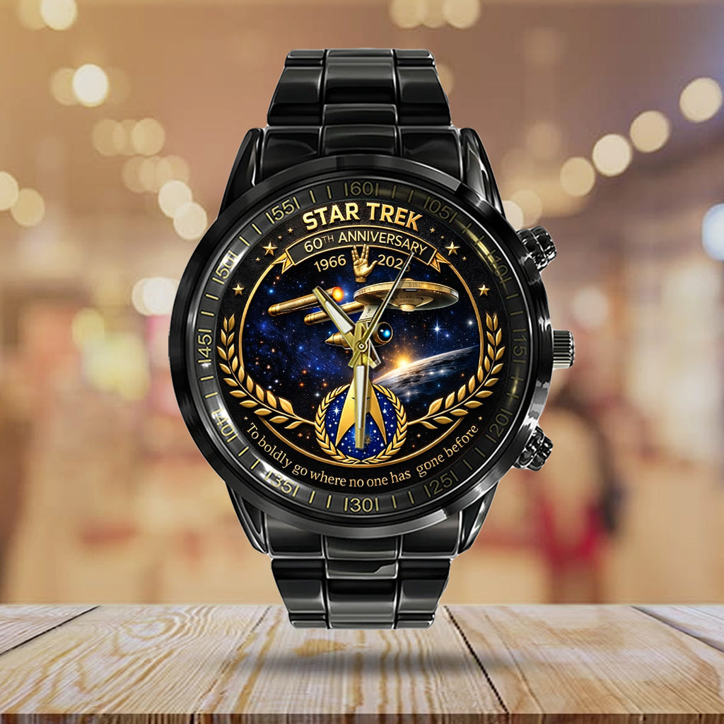 Star Trek 60th Anniversary Black Stainless Steel Watch – TANTN19989