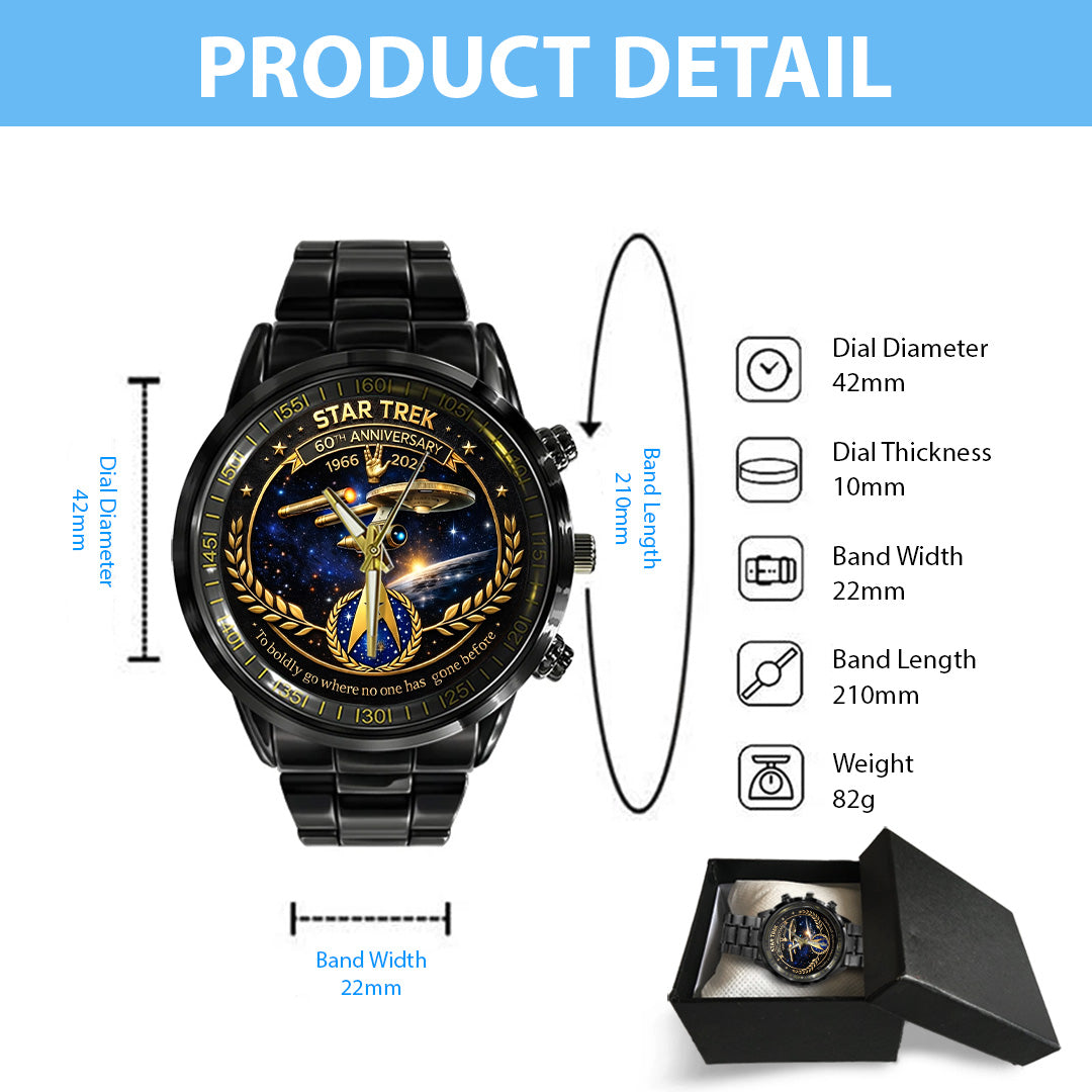 Star Trek 60th Anniversary Black Stainless Steel Watch – TANTN19989