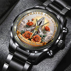Prayer and Love Black Stainless Steel Watch – TANTN19991
