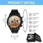 Prayer and Love Black Stainless Steel Watch – TANTN19991