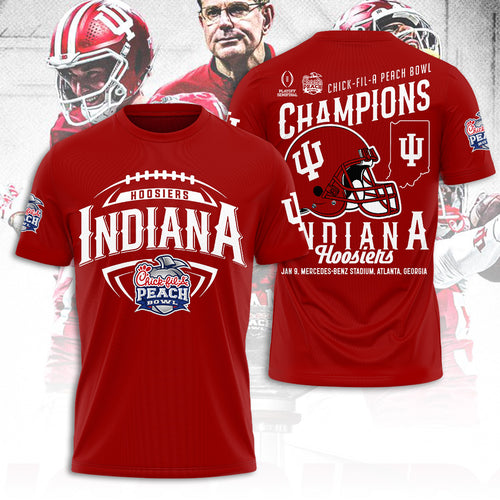 Indiana Hoosiers Football 2026 Peach Bowl Champions 3D Apparel – TANTN20121
