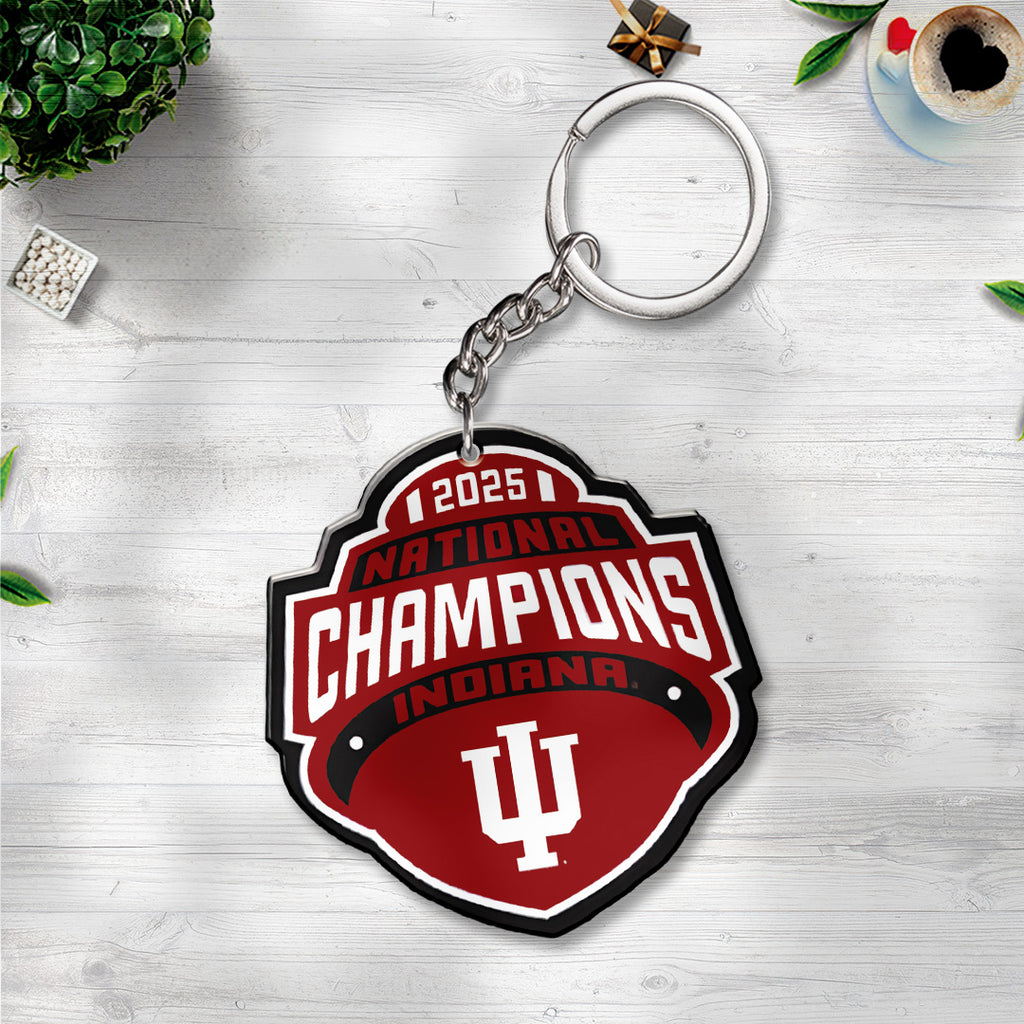 Indiana Hoosiers Football 2025 National Champions Custom Shape 2-sided Keychain – TANTN20150