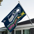 Seattle Seahawks 2025 NFC Champions 3D Double-side House Flag – TANTN20631