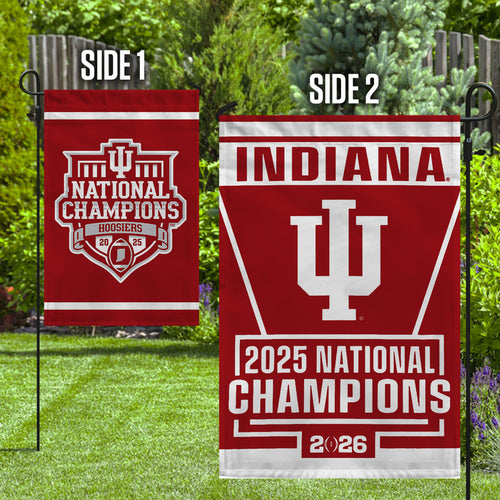 Indiana Hoosiers Football 2025 National Champions Double-side Garden Flag – TANTN20691