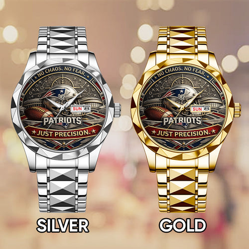 New England Patriots 2025 AFC Champions Alloy Luxury Quartz Watch – TANTN20712